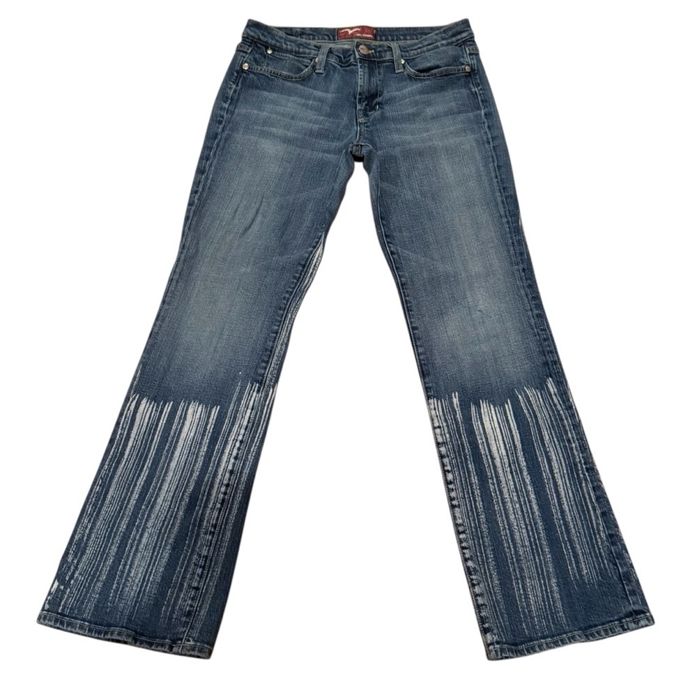 Miss Vigoss Women’s Bootcut Jeans Size 11/12 Distressed Hem Y2K Denim